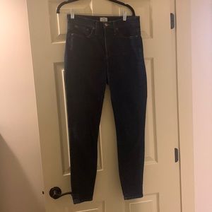 J. Crew 9” high rise toothpick Jean. Dark wash. size 29